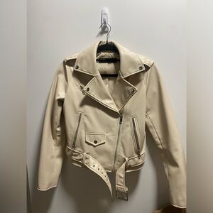Size M, cream Zara Moto jacket